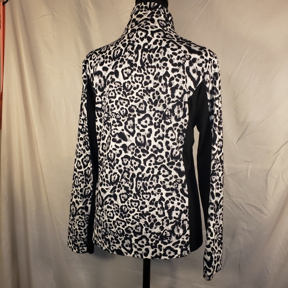 Jones New York Black and White Animal Print Warm up Jacket - PS - Picture 3 of 4